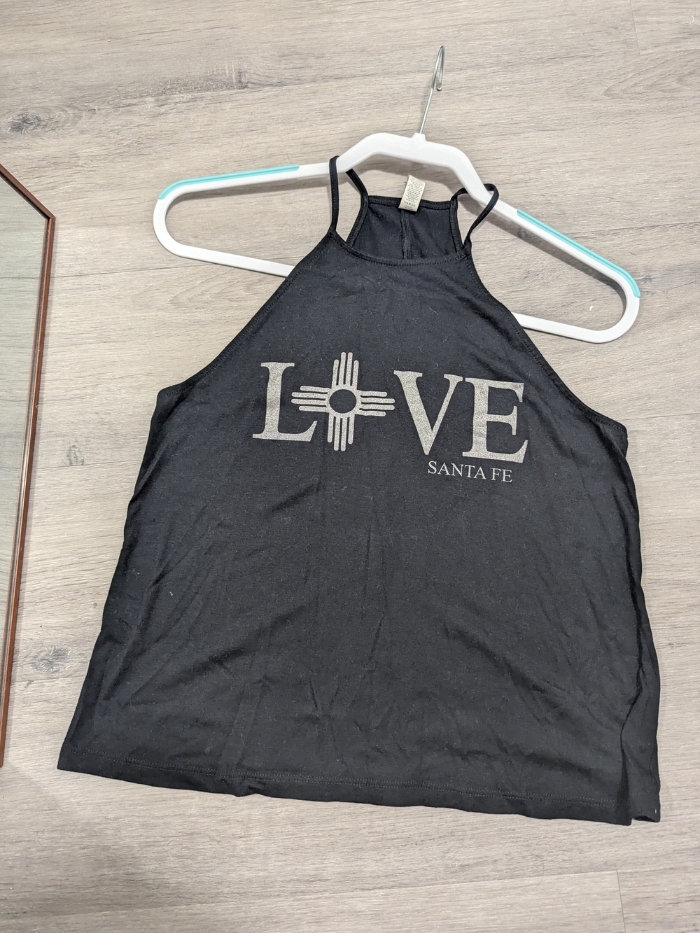 LOVE Santa Fe Black Halter Tank Top